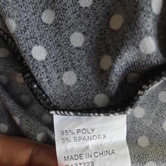 Black and White Polka Dot Skater Dress Women's L Retro Classic Pinup Rockabilly - Picture 9 of 11